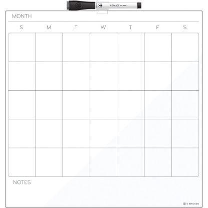 Picture of U Brands Magnetic Dry-Erase Calendar Board, 14in X 14in, Frameless (461U00-04)