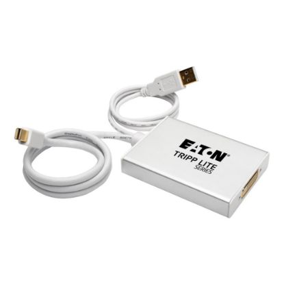 Picture of Tripp Lite 6in Mini DisplayPort to DVI-D Adapter Dual Link Active MDP to DVI Thunderbolt 1 & 2 Compatible -  6in - 1 x Mini DisplayPort Male Digital Audio/Video, 1 x Type A Male USB - 1 x DVI-D