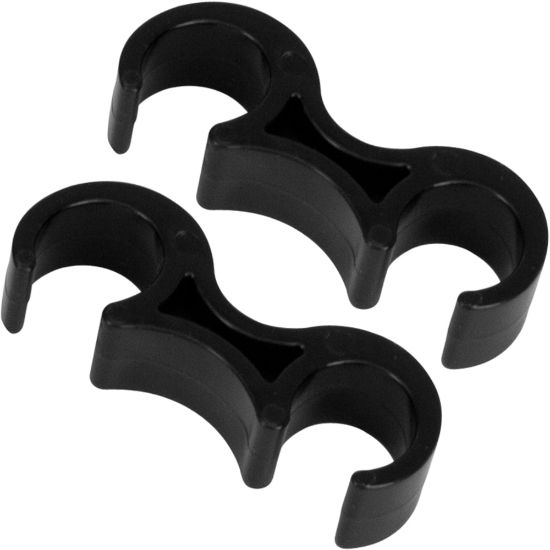 Picture of Flash Furniture Plastic Ganging Clips, 1in x 1in, Black, Pack Of 2 Clips