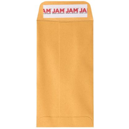 Picture of JAM Paper #7 Kraft Manila Coin Envelopes, 3-1/2in x 6-1/2in, Brown, Pack Of 50 Envelopes