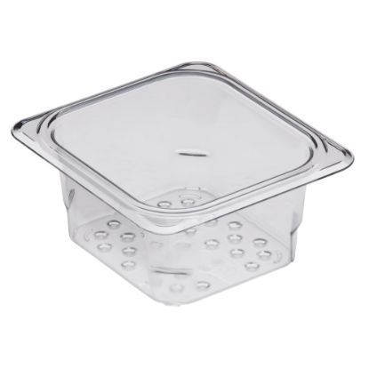 Picture of Cambro Camwear GN 1/6 Size 3in Colander Pans, Clear, Set Of 6 Pans