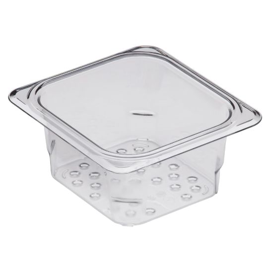 Picture of Cambro Camwear GN 1/6 Size 3in Colander Pans, Clear, Set Of 6 Pans