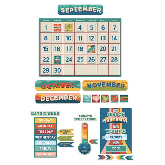 Picture of Eureka Adventurer Calendar 110-Piece Bulletin Board Set