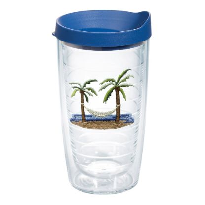 Picture of Tervis Palm And Hammock Tumbler With Lid, 16 Oz, Clear