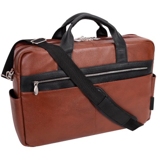 Picture of McKleinUSA Southport Briefcase With 17in Laptop Pocket, Brown