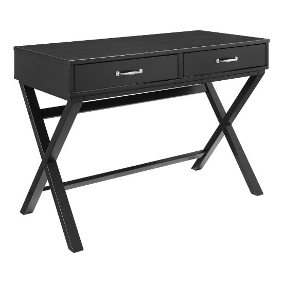 Picture of Linon Frances 42inW Home Office Computer Desk With Drawers, Black