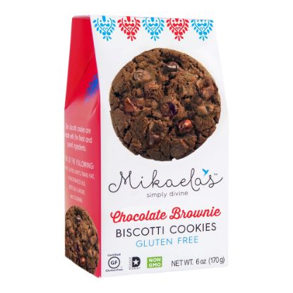 Picture of Mikaelas Simply Divine Biscotti Cookies, Chocolate Brownie, 6 Oz, Box Of 8