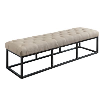 Picture of Serta Danes Tufted Bench, Ivory Dream/Iron