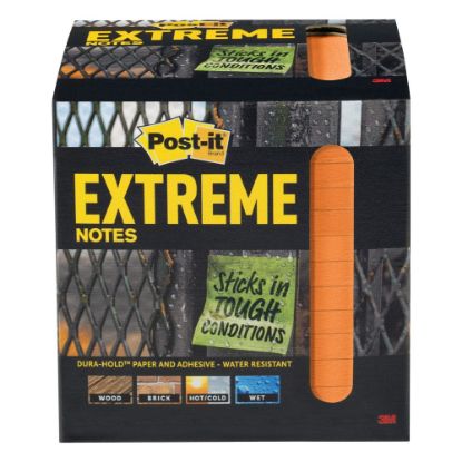 Picture of Post it Notes Extreme Notes, 540 Total Notes, Pack Of 12 Pads, 3in x 3in, Orange, 45 Notes Per Pad