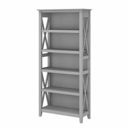 Picture of Bush Business Furniture Key West 66inH 5-Shelf Bookcase, Cape Cod Gray, Standard Delivery