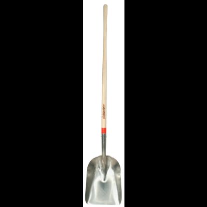 Picture of Aluminum Scoops, 14 1/2 x 11 Blade, 48 in White Ash Straight Handle