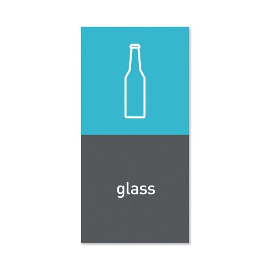 Picture of simplehuman Magnetic Trash Label, Glass, 4in x 8in, Gray