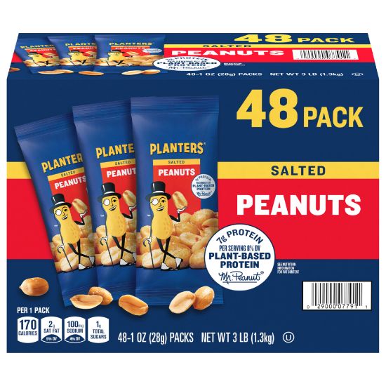 Picture of PLANTERS Salted Peanuts, 1 oz, 48 Count