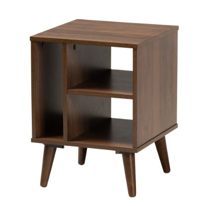 Picture of Baxton Studio Mid-Century Modern End Table, 20-1/2inH x 15-1/2inW x 15-1/2inD, Walnut