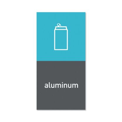 Picture of simplehuman Magnetic Trash Label, Aluminum, 4in x 8in, Gray