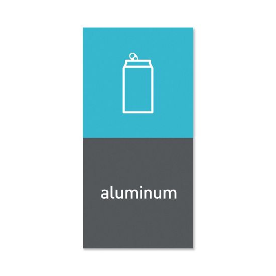 Picture of simplehuman Magnetic Trash Label, Aluminum, 4in x 8in, Gray