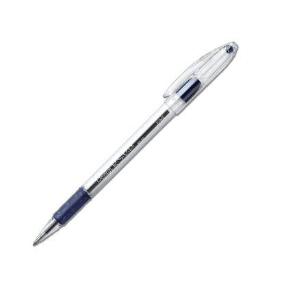 Picture of Pentel R.S.V.P. Ballpoint Pens, Fine Point, 0.7 mm, Clear Barrel, Blue Ink, Pack of12