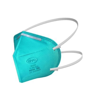 Picture of BYD Care Non-Medical Disposable N95 Respirator Face Masks, Adult Size, Teal, Box Of 20