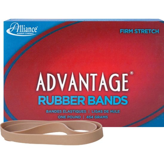 Picture of Alliance Rubber Advantage Rubber Bands, Size 107, 7in x 5/8in, Natural, Box Of 40