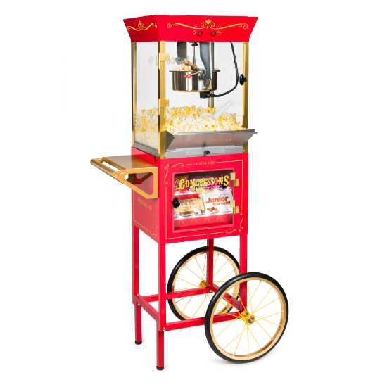 Picture of Nostalgia Electrics NKPCONCRT10RD Concession Popcorn Cart, Red