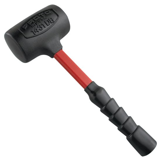 Picture of Dead Blow Hammer, 4 lb Head, 2-7/8 in Dia., 14-3/8 in Handle, Black/Red