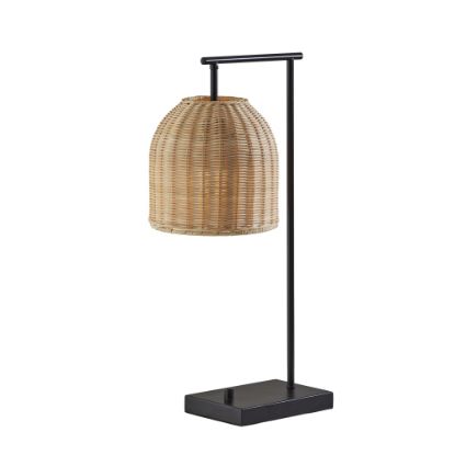 Picture of Adesso Bahama Table Lamp, 23inH, Natural Rattan/Black