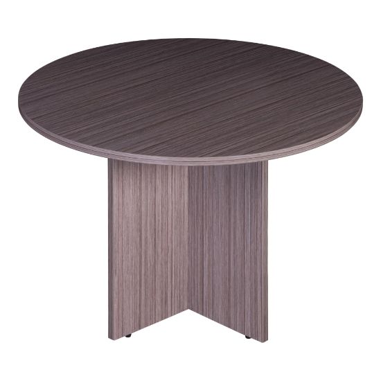 Picture of Boss Office Products 47inW Round Wood Conference Table, Driftwood