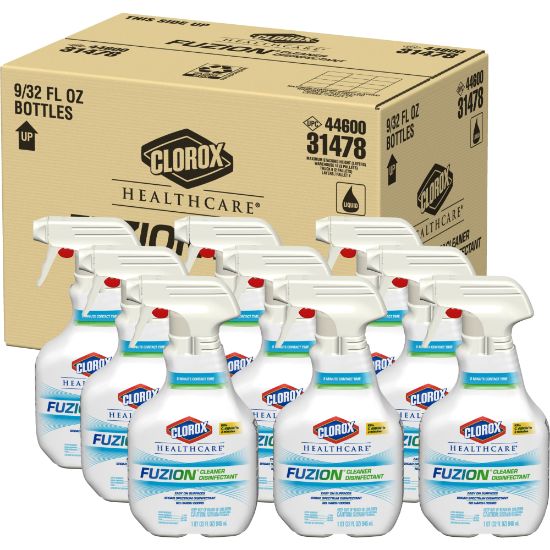 Picture of Clorox Healthcare Fuzion Cleaner Disinfectant, Spray , 32 Fluid Ounces (Pack of 9) (Package May Vary)