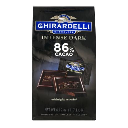 Picture of Ghirardelli Intense Dark, Midnight Reverie 86% Cacao Singles, 4.12 Oz, Pack Of 3 Bags