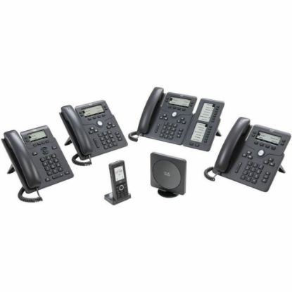 Picture of Cisco 6821 IP Phone - Corded - Corded - Wall Mountable - 2 x Total Line - VoIP - 2.5in LCD - 2 x Network (RJ-45) - PoE Ports