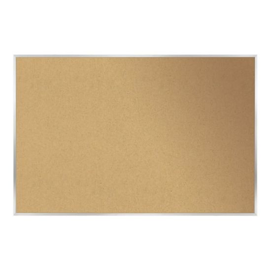 Picture of Ghent Cork Bulletin Board, 48 1/2in x 96 1/2in, Aluminum Frame With Silver Finish