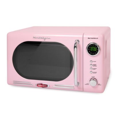 Picture of Nostalgia NRMO7PK6A Retro Microwave, 0.7 Cu. Ft., Pink