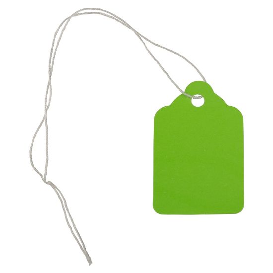 Picture of JAM Paper Gift Tags, 1 3/4in x 1 1/8in, Lime Green, Pack Of 50