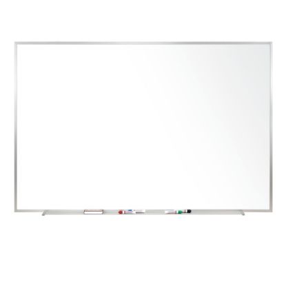 Picture of Ghent Magnetic Porcelain Dry-Erase Whiteboard, 48in x 96in, Aluminum Frame With Silver Finish