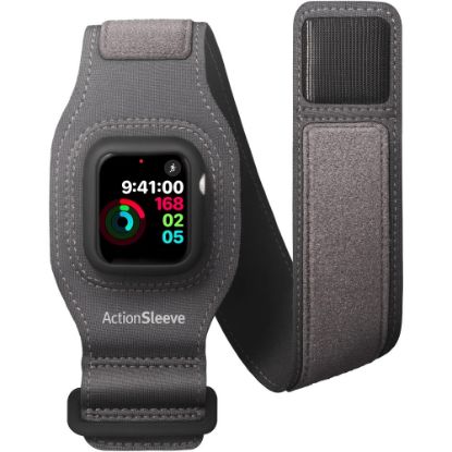 Picture of Twelve South ActionSleeve 2 Carrying Case (Armband) Apple Apple Watch - Gray - Nick Resistant, Ding Resistant - Fabric, Polyurethane Body - Armband, Wristband - 1.2in Height x 4.6in Width x 8.1in Depth - 1 Pack