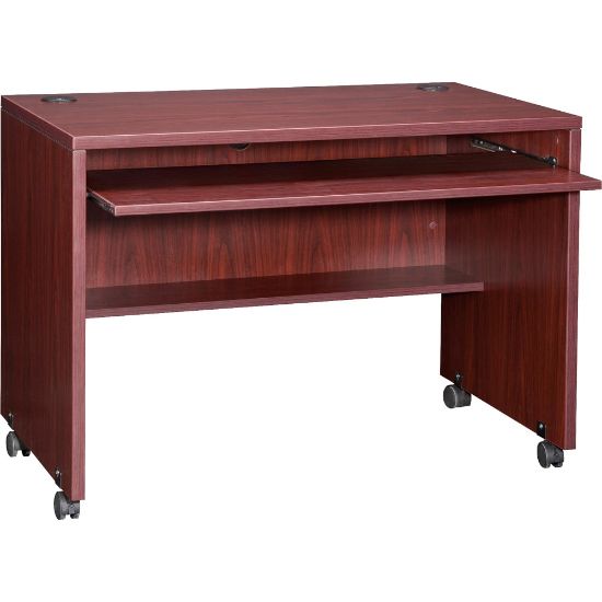 Picture of Lorell Essentials 42inW Computer Workstation, 29-1/2inH x 41-3/8inW x 23-5/8inD, Mahogany