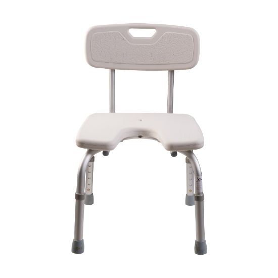 Picture of DMI U-Shape Bath And Shower Chair With Removable Backrest, 17inH x 15 3/4inW x 14inD, White