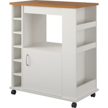 Picture of Ameriwood Home Williams Kitchen Cart, 35-1/8inH x 29-5/8inW x 17-1/4inD, White