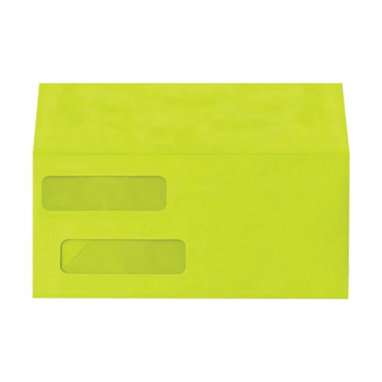 Picture of LUX #10 Invoice Envelopes, Double-Window, Peel & Press Closure, Wasabi, Pack Of 50