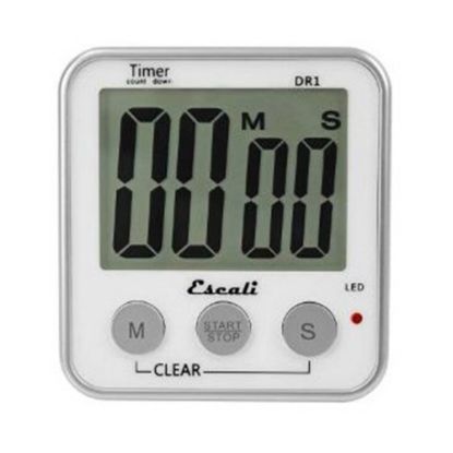 Picture of Escali 12/24-Hour Digital Timer, 3-1/2inH x 3-1/4inW x 3/4inD, White