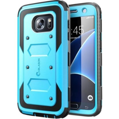 Picture of i-Blason Galaxy S7 Armorbox Dual Layer Full Body Protective Case - For Smartphone - Blue - Damage Resistant, Shock Absorbing, Drop Resistant, Scratch Resistant - Thermoplastic Polyurethane (TPU), Polycarbonate