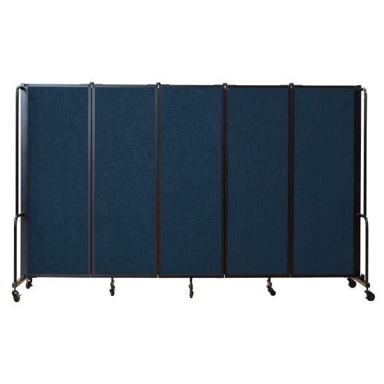 Picture of National Public Seating Room Divider, 5-Section, 72inH x 27inW x 118inD, Blue