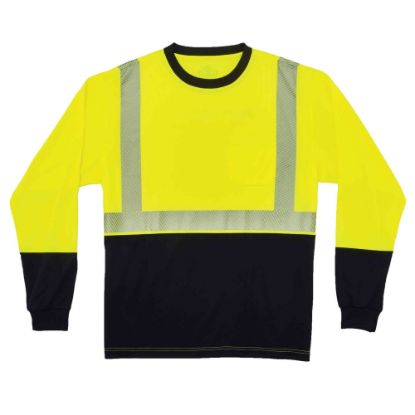 Picture of Ergodyne GloWear 8281BK Type R Class 2 Performance Long Sleeve T-Shirt, X-Large, Lime