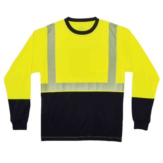 Picture of Ergodyne GloWear 8281BK Type R Class 2 Performance Long Sleeve T-Shirt, X-Large, Lime