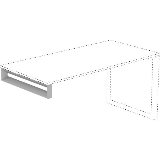 Picture of Lorell Relevance Series Desk Leg Frame, Short Side, Silver, For 23 5/8inD Desk