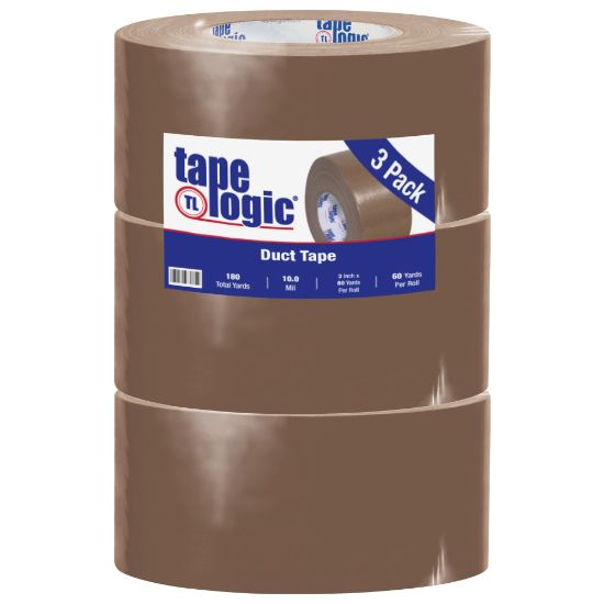 Picture of Tape Logic Color Duct Tape, 3in Core, 3in x 180ft, Brown, Case Of 3