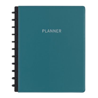 Picture of TUL Discbound Monthly Planner Starter Set, Undated, Letter Size, Leather Cover, Teal