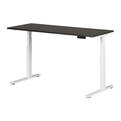 Picture of South Shore Ezra Electric Adjustable-Height Standing Desk, 48-3/4inH x 59-1/2inW x 27-1/2inD, Gray Oak/White