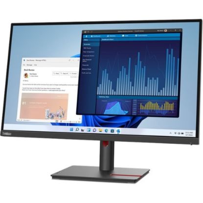 Picture of Lenovo ThinkVision T27p-30 27in Class Webcam 4K UHD LCD Monitor - 16:9 - Black - 27in Viewable - In-plane Switching (IPS) Technology - 3840 x 2160 - 1.07 Billion Colors - 350 Nit - 4 ms - Speakers - HDMI - DisplayPort - USB Hub