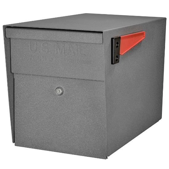 Picture of Mail Boss Curbside Locking Mailbox, 13 3/4in x 11 1/4in x 21in, Granite